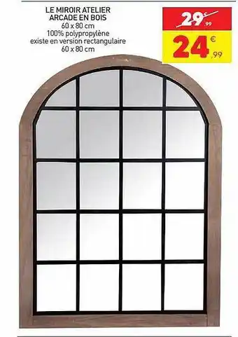 Stokomani Le miroir atelier arcade en bois offre