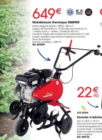 Brico Pro Motobineuse thermique M6B950 offre