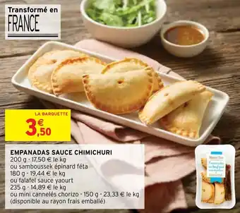 Intermarché Hyper Empanadas sauce chimichuri offre