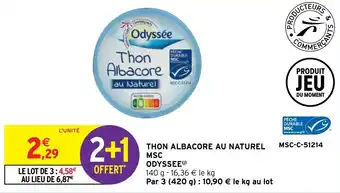Intermarché Hyper Thon albacore au naturel msc odyssee offre