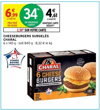 Intermarché Hyper Cheeseburgers surgelés charal offre
