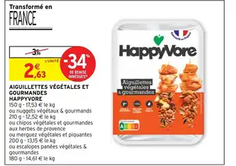 Intermarché Hyper Aiguillettes vegetales et gourmandes happyvore offre
