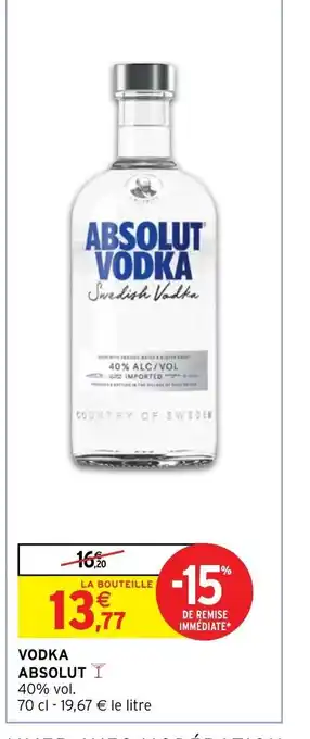Intermarché Hyper Vodka Absolut offre