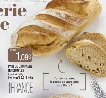 Match Pain de Camapagne ou Comple offre