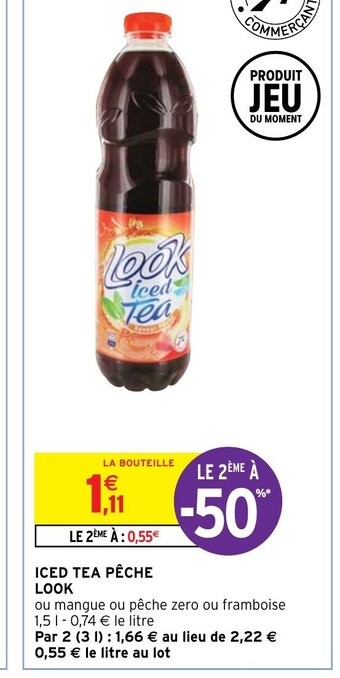 Intermarché Hyper Iced Tea Peche Look offre
