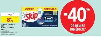 Lessive Capsule 3en1 active Clean Skip