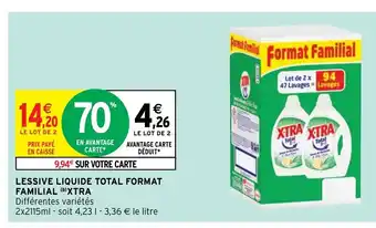 Intermarché Hyper Lessive Liquide total Format familial xtra offre