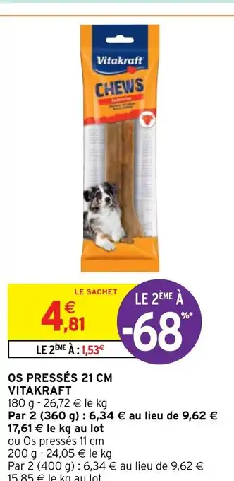 Intermarché Hyper Os Pressés 21cm Vitakraft offre