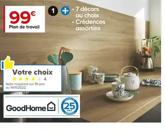 Castorama Plan de Travail offre
