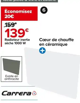 Castorama Radiateur Inertie Seche 1000w offre