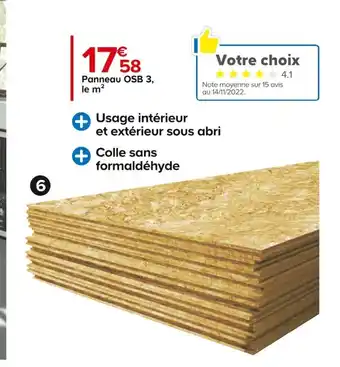 Castorama Panneau OSB 3 offre