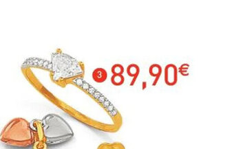 E.Leclerc Bijoux Bague Oxydes de Zirconium Taille 54 or Jaune offre