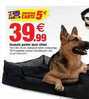 Bazarland Coussin panier pour chien offre