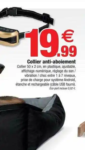 Bazarland Collier anti-aboiement offre