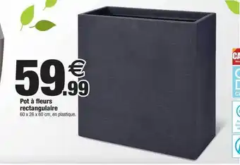 Bazarland Pot à fleurs rectangulaire offre