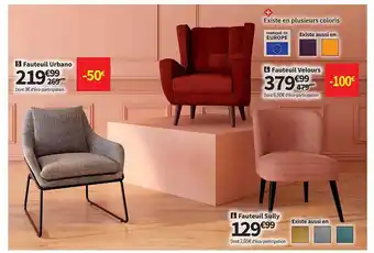 Conforama Fauteuil urbano, fauteuil velours, fauteuil sully offre