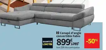 Conforama Canapé d'angle convertible fabio offre