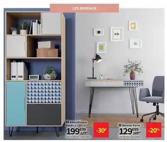 Conforama Bibliothèque karev 2, bureau karev 2 offre