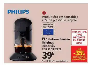 Conforama Cafetière senseo original philips offre