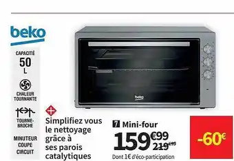 Conforama Mini-four beko offre