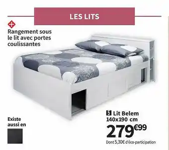 Conforama Lit belem 140 x 190 cm offre