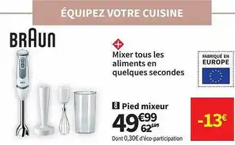 Conforama Pied mixeur braun offre