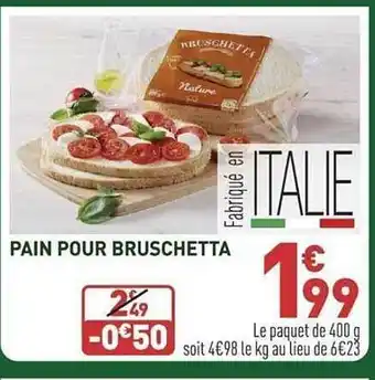 Pain pour bruschetta