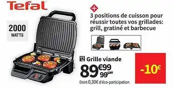 Conforama Grille viande tefal offre