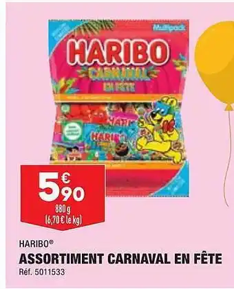 ALDI Assortiment carnaval en fête haribo offre
