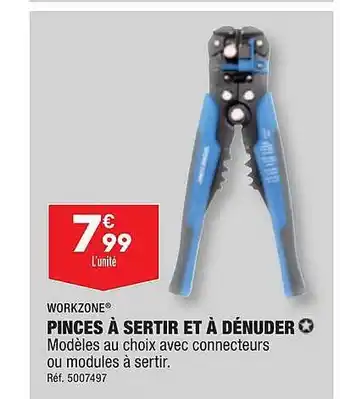 ALDI Pinces à sertir et à dénuder workzone offre
