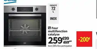 Conforama Four multifonction catalyse beko offre