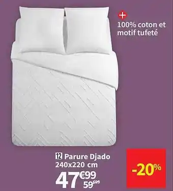 Conforama Parure djado 240 x 220 cm offre