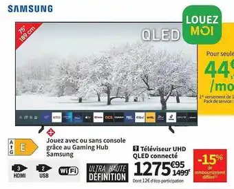 Conforama Téléviseur uhd qled connecté 75 offre