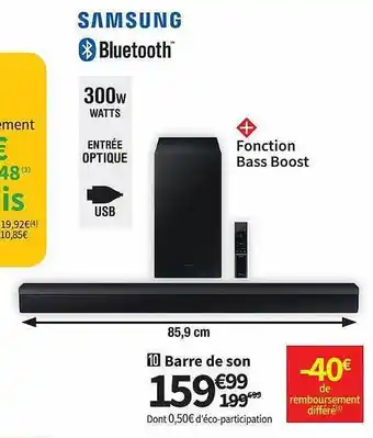 Conforama Barre de son samsung offre