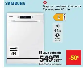 Conforama Lave-vaisselle samsung offre