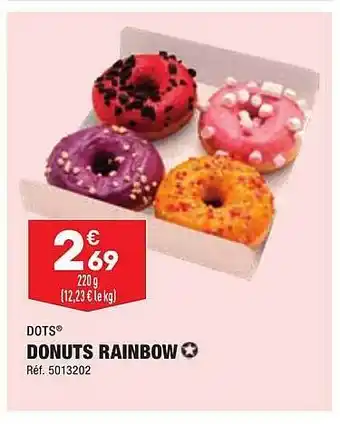 ALDI Donuts rainbow dots offre