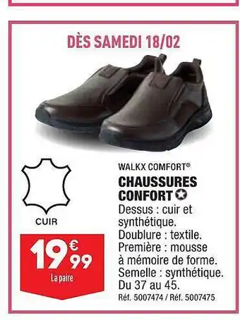 Chaussures confort walkx comfort