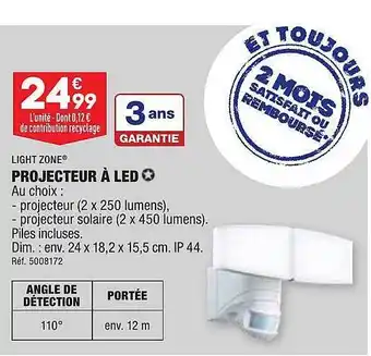 ALDI Projecteur à led light zone offre