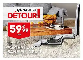 ALDI Aspirateur sans fil 2 en 1 quigg offre
