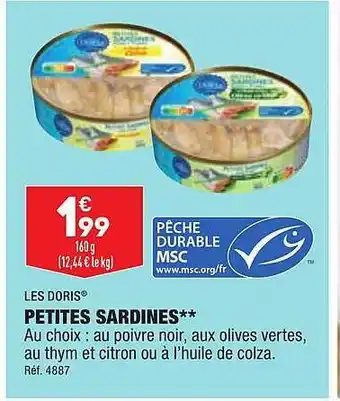 ALDI Petites sardines les doris offre