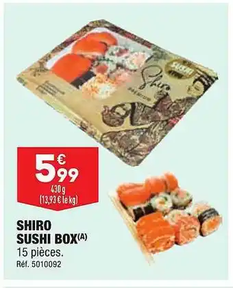 ALDI Shiro sushi box offre