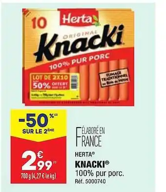 ALDI Knacki herta offre