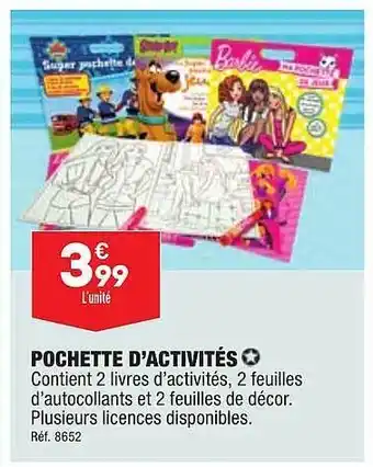 ALDI Pochette d'activités offre