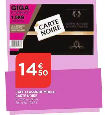 Bi1 Café classique moulu carte noire offre