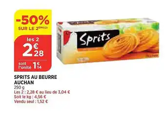 Bi1 Sprits au beurre auchan offre