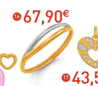 E.Leclerc Bijoux Bague Taille 54 or Jaune Et Rhodie offre