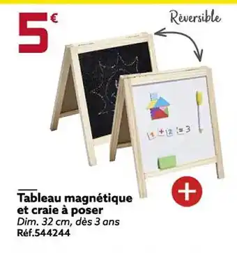 Tableau magnétique et craie à poser
