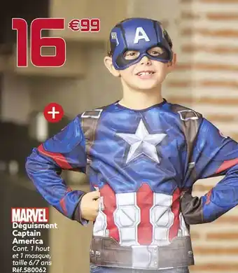 Gifi Déguisement captain america marvel offre