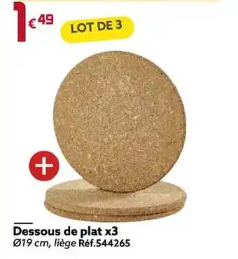 Gifi Dessous de plat x3 offre