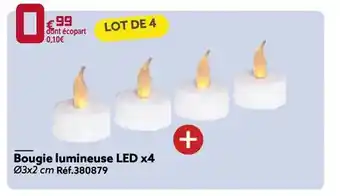 Bougie lumineuse led x4